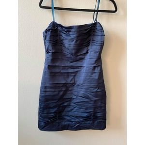 BCBG MAXAZRIA Navy Blue Strapless Dress Cocktail Dress